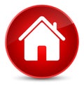 Home icon elegant red round button Royalty Free Stock Photo