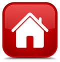 Home icon special red square button Royalty Free Stock Photo
