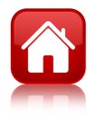 Home icon special red square button Royalty Free Stock Photo