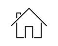 Home Icon in trendy flat style isolated on grey background. Homepage symbol for your web site design, logo, app, UI. Vector Royalty Free Stock Photo