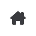 Home icon. Vector house shape. Home sign. Home page. Navigation button. Element for design mobile app or website