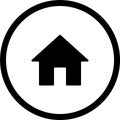 Home icon vector. House vector icon home silhouette button Pro Vector Royalty Free Stock Photo