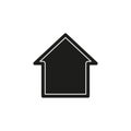 Home icon, vector real estate house, residential symbol