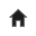 Home icon, vector real estate house, residential symbol