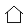 Home Icon Vector Sign In White Background Royalty Free Stock Photo
