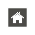 Home icon for web design. Home symbol. House icon in flat style. Black vector illustration for web Royalty Free Stock Photo