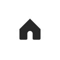 Home icon for web design. Home symbol. House icon in flat style. Black vector illustration for web design. Home logo Royalty Free Stock Photo