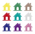 Home icons, different house icons for internet, vector, homepage