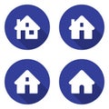 Home icons set in flat style