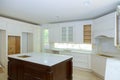 Home improvement kitchen preparing to install custom new in modern kitchen Royalty Free Stock Photo