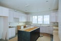 Home Improvement Kitchen Remodel worm& x27;s view installed Royalty Free Stock Photo