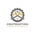 Home improvement logo design Royalty Free Stock Photo