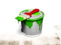 Colore paint can on light background Royalty Free Stock Photo