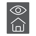 Home inspection glyph icon, real estate and home Royalty Free Stock Photo