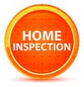 Home Inspection Natural Orange Round Button Royalty Free Stock Photo