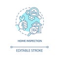Home inspection turquoise concept icon Royalty Free Stock Photo