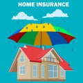 Home insurance concept, design element, vector illustration