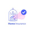 Home insurance concept, house protection services, property security Royalty Free Stock Photo