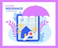 Home Insurance Contract Sign Umbrella House Key