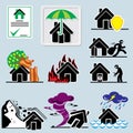 Home insurance icons