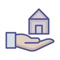 Home insurance Isolated Vector icon which can easily modify or edit Royalty Free Stock Photo