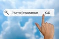 Home insurance on search toolbar Royalty Free Stock Photo
