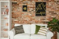 Home interior with brick wall Royalty Free Stock Photo