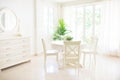 Home interior. Dinning room. Table and chairs Royalty Free Stock Photo
