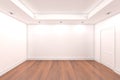 Home interior rendering with empty room Royalty Free Stock Photo