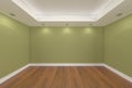 Home interior rendering with empty room Royalty Free Stock Photo