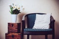 Home interior, vintage chair Royalty Free Stock Photo