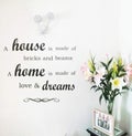 Home interior wall decal house home dreams