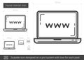 Home internet line icon.