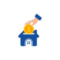 home investment logo vector . home investment icon symbol illustration Royalty Free Stock Photo