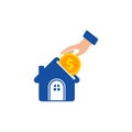 Home investment logo vector . home investment icon symbol illustration