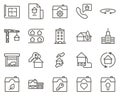 home, key set vector icons. Real estate icon set Royalty Free Stock Photo