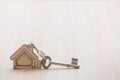 Home key on tabel. Concept for real estate busines Royalty Free Stock Photo