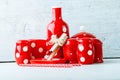 home kitchen decor polca dots Royalty Free Stock Photo