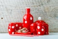 home kitchen decor polca dots Royalty Free Stock Photo