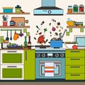 Home kitchen interior Royalty Free Stock Photo