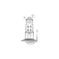 Home_ lantern icon. Element of hand drawn Imaginary house icon for mobile concept and web apps. Hand drawn Home_ lantern icon can
