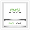 home leaf infinity tech logo design concept vector Royalty Free Stock Photo