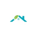 Home leaf logo design vector illustration icon element Royalty Free Stock Photo