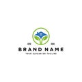 Home leaf logo design vector Royalty Free Stock Photo