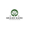 Home leaf logo design vector Royalty Free Stock Photo