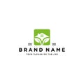 Home leaf logo design vector Royalty Free Stock Photo