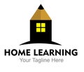 Home learning logo design concept