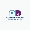 home and letter N D logo design template, abstract logos Royalty Free Stock Photo