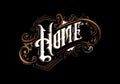 HOME lettering custom logo design