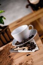 Home life, coffee break, ambient colorful theme Royalty Free Stock Photo